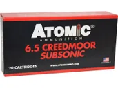 Atomic Rifle Subsonic Brass 6.5 Creedmoor 129-Grain 20-Rounds HPBT - Atomic Ammo