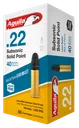 Aguila Subsonic Brass .22 LR 40-Grain 50-Rounds LSP - Aguila Ammo