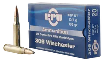 PPU Standard Rifle .308 Win 165 Grain 20-Rounds PSPBT - Prvi Partizan