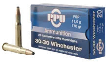 PPU Standard Rifle Brass .30-30 Win 170-Grain 20-Rounds FSP - Prvi Partizan