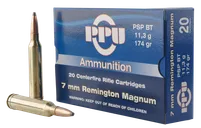 PPU Standard Rifle Brass 7mm Rem Mag 174-Grain 20-Rounds PSP - Prvi Partizan