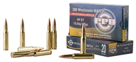 PPU Match Brass .308 Win 168-Grain 20-Rounds HPBT - Prvi Partizan