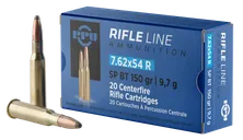 PPU Metric Rifle Brass 7.62 X 54mmR 150-Grain 20-Rounds SP - Prvi Partizan