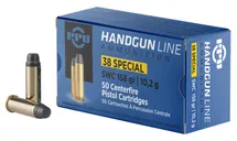 PPU Handgun Brass .38 SPL 158 Grain 50-Rounds SWC - Prvi Partizan