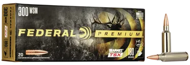 Federal Premium Brass .300 WSM 180 Grain 20-Rounds BTSX - Federal Premium