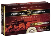 Federal Premium Gold Medal Brass .223 Rem 73 Grain 20-Rounds BBTHP - Federal Premium