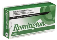 Remington UMC Brass 9mm 115-Grain 50-Rounds JHP - Remington