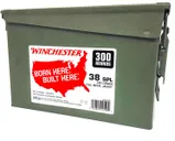 Winchester USA White Box Ammo Can Bulk .38 SPL 130 Grain 300-Rounds FMJ - Winchester
