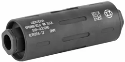 Gemtech Aurora II Suppressor 9mm 1/2-28 or 13.5x1 LH Thread - GEMTECH