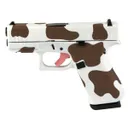 Glock 43X Brown/White Cow Print 9mm 3.4 Barrel 10-Rounds - Glock