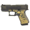 Glock 43X Compensated Black / Gold 9mm 3.4 Barrel 10-Rounds Engraved Dragon  Optics Cut - Glock