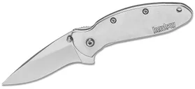 Kershaw Scallion Stainless Folding Knife - 2.5 Plain Drop Point Blade with Assisted Flipper - Kershaw Knives
