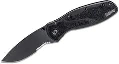 Kershaw Blur Folding Knife - 3.375 Serrated Drop Point Blade with Reversible Pocketclip - Kershaw Knives