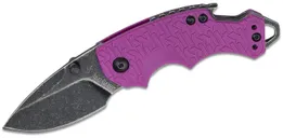 Kershaw Shuffle Lime Folding Knife - 2.375 Plain Drop Point Blade with Bottle Opener - Kershaw Knives