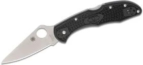 Spyderco Delica 4 Folding Knife - 2.875 Flat Plain Drop Point Blade - Spyderco