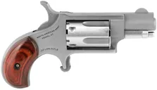 North American Arms Mini-Revolver Stainless .22 LR 1.125 Barrel 5-Rounds Rubber Grips - North American Arms