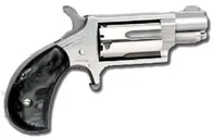 North American Arms Mini-Revolver Stainless .22 Mag 1.125 Barrel 5-Rounds Black Pearl Grips - North American Arms
