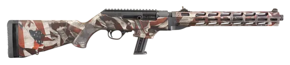 Ruger PC Carbine American Flag 9mm 16.12 Barrel 17-Rounds Adjustable Rear Sight - Ruger