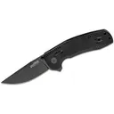 SOG-TAC AU AUTO D2 Black 3.5 Drop Point Plain Blade - SOG Knives