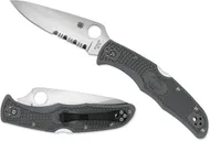 Spyderco Endura 4 Green Folding Knife - 3.875 Serrated Drop Point Blade - Spyderco