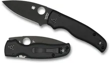 Spyderco Shaman Folding Knife - 3.58 Plain Black Spear Point Blade - Spyderco