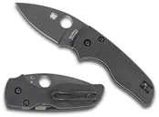 Spyderco Lil  Native Folding Knife - 2.47 Plain Black Drop Point Blade - Spyderco