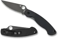 Spyderco Military Folding Knife - 4 Plain Black Clip Point Blade - Spyderco