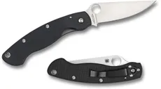 Spyderco Military Folding Knife - 4 Plain Clip Point Blade Left Handed - Spyderco