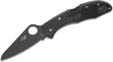 Spyderco Salt 2 Folding Knife - 3 Plain Black Sheepsfoot Blade - Spyderco