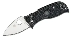 Spyderco Lil Temperance Folding Knife - 2.92 Serrated Drop Point Blade - Spyderco