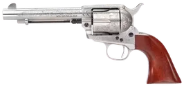 Taylors and Co 1873 Cattleman Nickel .357 Mag 5.5 Barrel 6-Rounds Floral Engraved - Taylors and Company