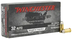Winchester Silvertip Brass .32 ACP 60-Grain 50-Rounds JHP - Winchester