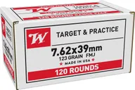 Winchester USA Brass Bulk 7.62 X 39 123-Grain 120-Rounds FMJ - Winchester