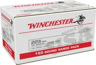 Winchester USA Brass Bulk .223 Rem 55-Grain 150-Rounds FMJ - Winchester