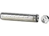 ANECHOIC AnechoX 35L Raw Titanium 9mm 1/2x28 Direct Thread Mount - ANECHOIC Suppressors