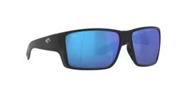 Costa Reefton Pro Blue Mirror 580G Sunglasses, Matte Black - Costa Del Mar