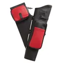 Neet NT-2100 Leather Target Quiver Black with Red Pockets RH - Neet
