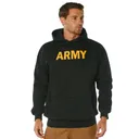 Rothco Army Printed Pullover Hoodie - Black, Large - Rothco