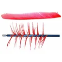 Trueflight Spiral Wrap Flu-Flu Feathers Red RW 100 pk. - Trueflight