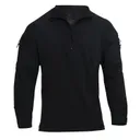 Rothco 1-4 Zip Tactical Airsoft Combat Shirt - Black, Small - Rothco