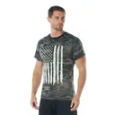 Rothco Camo Us Flag T-Shirt - Black Camo, Small - Rothco