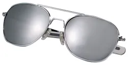 Rothco G.I. Type Aviator Sunglasses - Chrome - Mirror, 58 Mm - Rothco