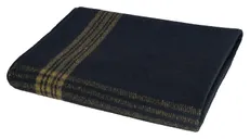 Rothco Striped Outdoor Wool Blanket - Navy Blue - Gold - Rothco