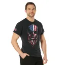 Rothco Us Flag Bearded Skull T-Shirt - Black, Small - Rothco