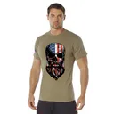 Rothco Us Flag Bearded Skull T-Shirt - Coyote Brown, 2X-Large - Rothco