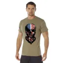 Rothco Us Flag Bearded Skull T-Shirt - Coyote Brown, 3X-Large - Rothco