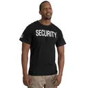 Rothco 2-Sided Security T-Shirt With Us Flag On Sleeve - Black, X-Large - Rothco