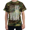Rothco Camo Us Flag T-Shirt - Woodland Camo, 3X-Large - Rothco