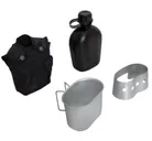 Rothco 4 Piece Canteen Kit With Cover, Aluminum Cup Stove - Stand, Black - Rothco