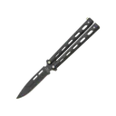 Bear & Son 5" Black Butterfly 1095 Powder Coated Spear Point Blade - Bear & Son